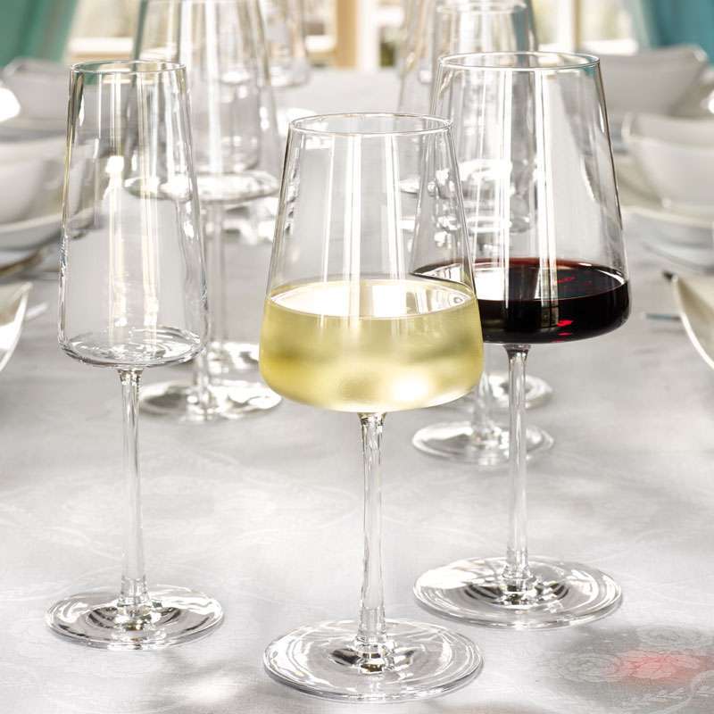 POWER CALICI CON BASE PIATTA VETRO - Red Wine - Set 6 PZ - Stolzle